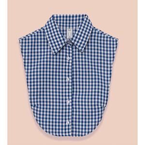 Le Cou Wakefield Gingham Blue Dickey Short Collar Layering XS/S